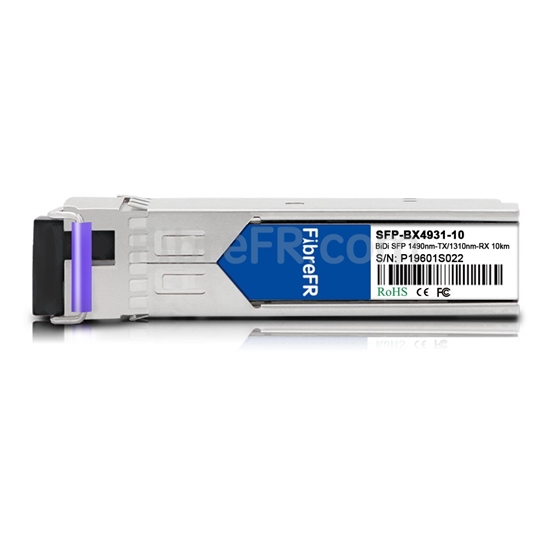 Image de Dell SFP-GE-BX10D-1490 Compatible Module SFP BiDi 1000BASE-BX 1490nm-TX/1310nm-RX 10km DOM