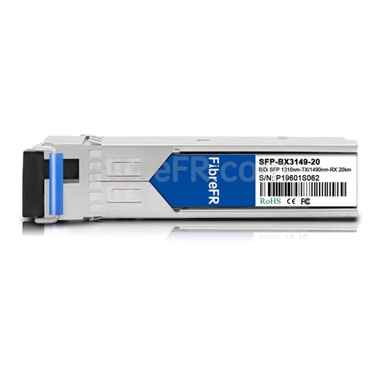 Image de Extreme Networks MGBIC-BX20-U Compatible Module SFP BiDi 1000BASE-BX 1310nm-TX/1490nm-RX 20km DOM