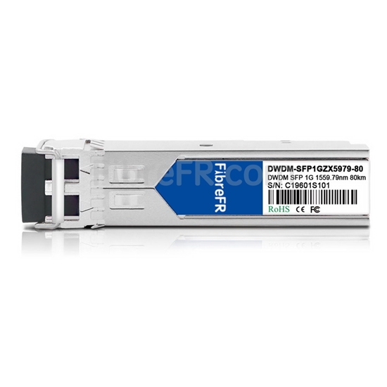 Image de HPE C22 DWDM-SFP1G-59.79-80 Compatible 1000BASE-DWDM SFP 1559.79nm 80km DOM Module Émetteur-Récepteur Optique
