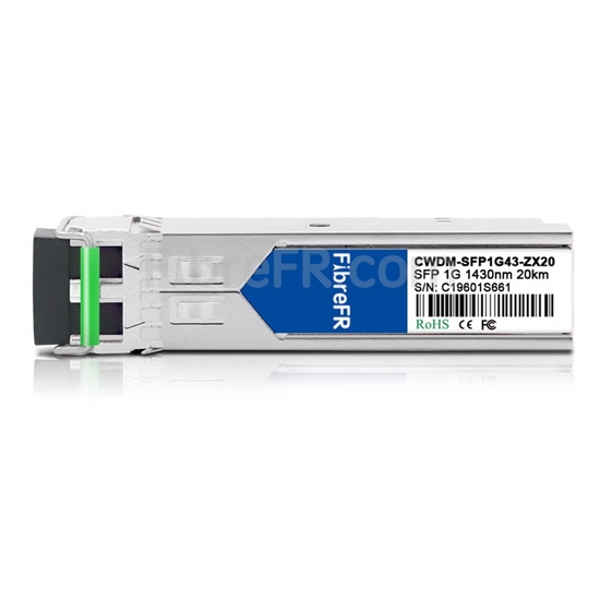 Image de Extreme Networks CWDM-SFP-1430-20 Compatible Module SFP (Mini-GBIC) 1000BASE-CWDM 1430nm 20km DOM