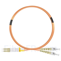 3m LC UPC vers ST UPC Duplex 2,0mm PVC (OFNR) OM1 Jarretière Optique Multimode