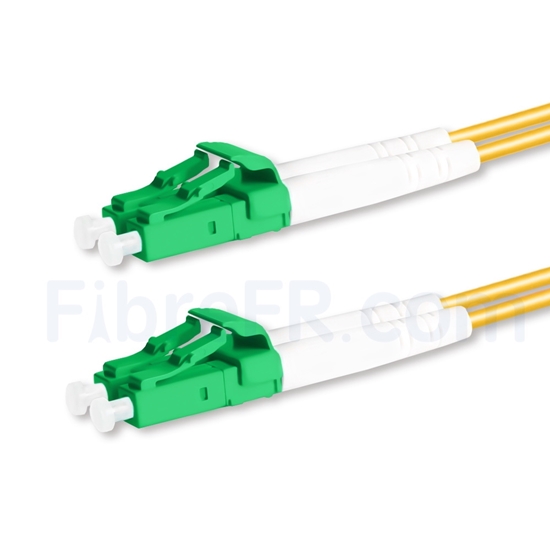 Image de 1m LC APC vers LC APC Duplex OS2 PVC (OFNR) 2,0mm Jarretière Optique Monomode