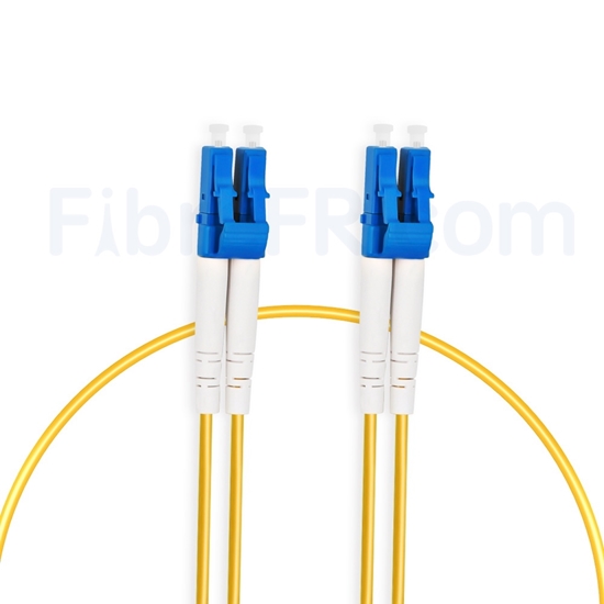 Image de 1m LC UPC vers LC UPC Duplex 2,0mm OFNP OS2 Jarretière Optique Monomode