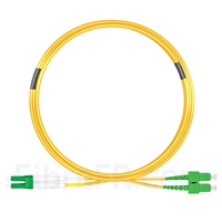 10m LC APC vers SC APC Duplex 3,0mm PVC (OFNR) 9/125 Jarretière Optique Monomode