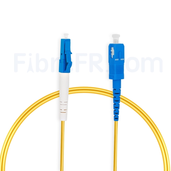 Image de 3m LC UPC vers SC UPC Simplex 2,0mm PVC (OFNR) OS2 Jarretière Optique Monomode