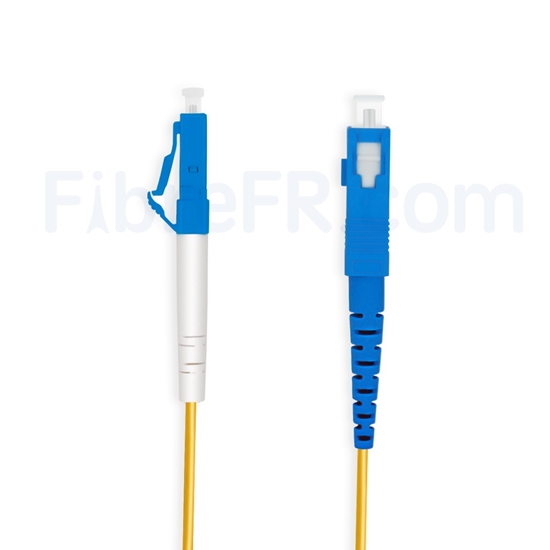Image de 3m LC UPC vers SC UPC Simplex 2,0mm PVC (OFNR) OS2 Jarretière Optique Monomode