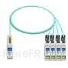 2m Brocade 100G-Q28-S28-AOC-0201 Compatible Câble Optique Actif Breakout QSFP28 100G vers 4 x SFP28
