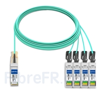 20m Extreme Networks 10444 Compatible Câble Optique Actif Breakout QSFP28 100G vers 4 x SFP28