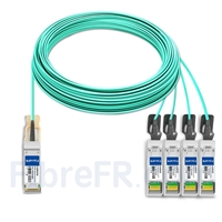 50m H3C QSFP28-4SFP28-AOC-50M Compatible Câble Optique Actif Breakout QSFP28 100G vers 4 x SFP28