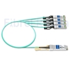 Image de 1m Arista Networks QSFP-4X10G-AOC1M Compatible Câble Optique Actif Breakout QSFP+ 40G vers 4 x SFP+