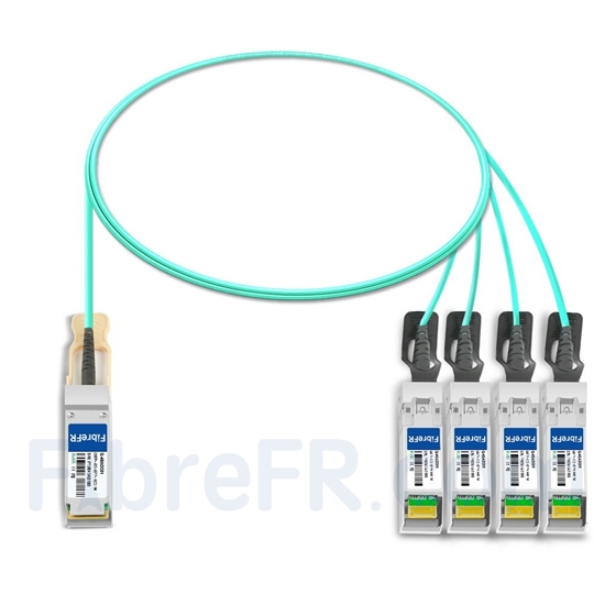 Image de 1m Arista Networks QSFP-4X10G-AOC1M Compatible Câble Optique Actif Breakout QSFP+ 40G vers 4 x SFP+
