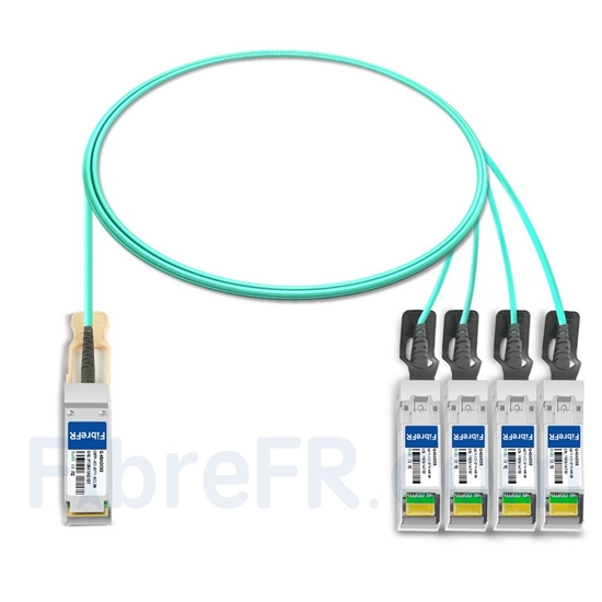 Image de 2m Arista Networks QSFP-4X10G-AOC2M Compatible Câble Optique Actif Breakout QSFP+ 40G vers 4 x SFP+