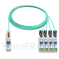 15m Brocade 40G-QSFP-4SFP-AOC-1501 Compatible Câble Optique Actif Breakout QSFP+ 40G vers 4 x SFP+