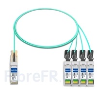 2m HUAWEI QSFP-4SFP10-AOC2M Compatible Câble Optique Actif Breakout QSFP+ 40G vers 4 x SFP+