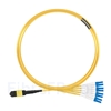 Image de 5m MTP Femelle vers 4 LC UPC Duplex 8 Fibres OS2 9/125 Câble Breakout Monomode, Type B, Élite, LSZH, Jaune