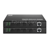 Image de 1x10/100/1000Base-T RJ45 ~ 4x1000Base-X SFP Rainure SC non géré Gigabit Ethernet Media Converter, Simplex, 1310nm/1550nm,20km