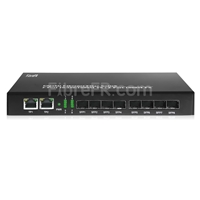 2x10/100/1000Base-T RJ45 ～ 8x1000Base-X SFP Gigabit Ethernet Media Converter