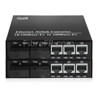 2x10/100Base-T RJ45 vers 2x100Base-X SFP Rainure SC Non géré Gigabit Ethernet Media Converter, Simplex, 1310nm/1550nm, 20km
