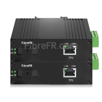 1x10/100Base-T RJ45 vers 1x100Base-X SFP Rainure SC non géré Gigabit Ethernet Media Converter, Simplex, 1310nm/1550nm, 20km, Industrial