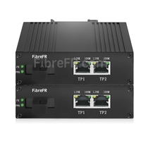 2x10/100Base-T RJ45 vers 1x100Base-X SFP Rainure SC non géré Gigabit Ethernet Media Converter, Simplex, 1310nm/1550nm, 20km, industriel