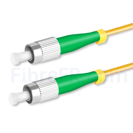 Image de 1M（3ft）1550nm FC APC Simplex Axe Lent PVC-3.0mm Monomode (OFNR) 3,0 mm Polarisation Maintenant le Câble de Raccordement à Fibre Optique