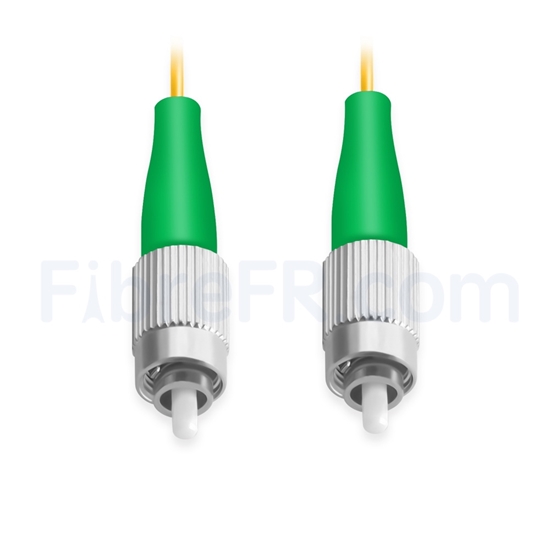 Image de 1M（3ft）1550nm FC APC Simplex Axe Lent PVC-3.0mm Monomode (OFNR) 3,0 mm Polarisation Maintenant le Câble de Raccordement à Fibre Optique