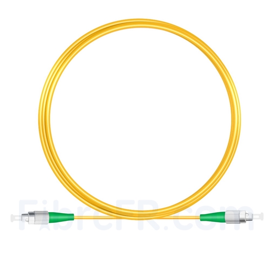 Image de 5M（16ft）1550nm FC APC Simplex Axe Lent PVC-3.0mm Monomode (OFNR) 3,0 mm Polarisation Maintenant le Câble de Raccordement à Fibre Optique