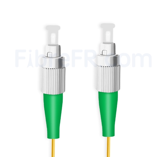 10M（33ft）1550nm FC APC Simplex Axe Lent PVC-3.0mm Monomode (OFNR) 3,0 mm  Polarisation Maintenant le Câble de Raccordement à Fibre Optique
