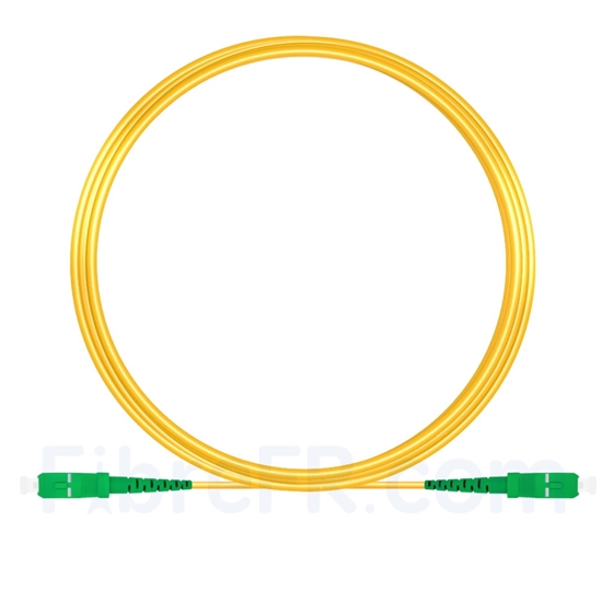 Image de 10M（33ft）1550nm SC APC Simplex Axe Lent PVC-3.0mm Monomode (OFNR) 3,0 mm Polarisation Maintenant le Câble de Raccordement à Fibre Optique
