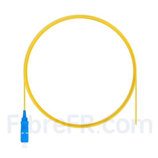 Image de 2m Pigtail à Fibre Optique SC UPC Simplex OS2 Monomode PVC (OFNR) 0,9mm