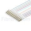 Image de 1,5m Pigtail à Fibre Optique LC UPC 12 Fibres OM3 Multimode Faisceau PVC (OFNR) 0,9mm