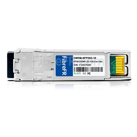 Image de Dell C51 DWDM-SFP25G-36.61 Compatible Module SFP28 25G DWDM 100GHz 1536.61nm 10km DOM